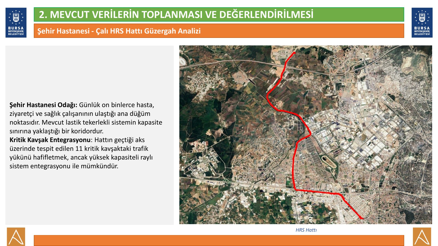 Bursa'nın Güneybatı Raylı Sistem Koridorlarında Etüt Programı